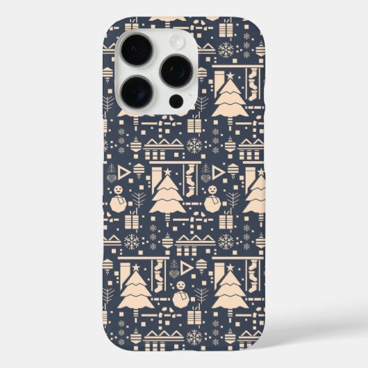 geometrisch kerstpatroon Case-Mate iPhone case (Achterkant)