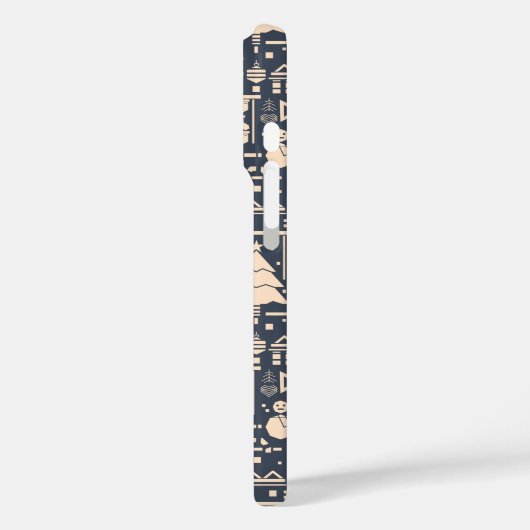 geometrisch kerstpatroon Case-Mate iPhone case (Achterkant / Links)