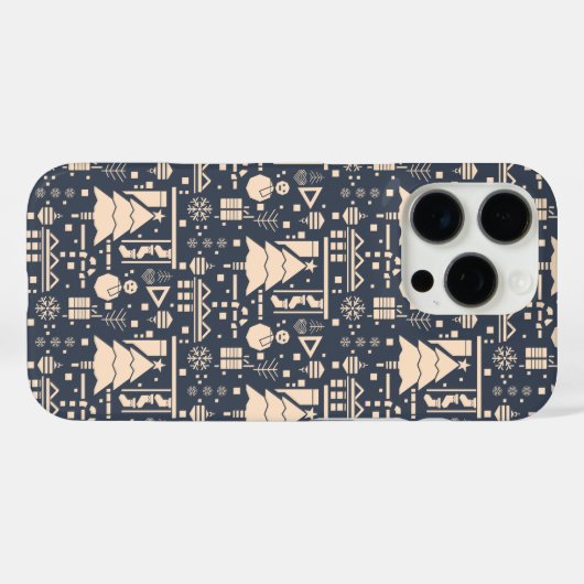 geometrisch kerstpatroon Case-Mate iPhone case (Achterkant (horizontaal))