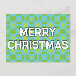 Geometrisch kerstpatroon - gepersonaliseerd feestdagenkaart