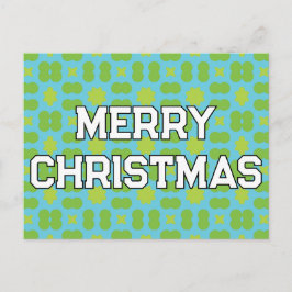 Geometrisch kerstpatroon - Gepersonaliseerd Feestdagenkaart
