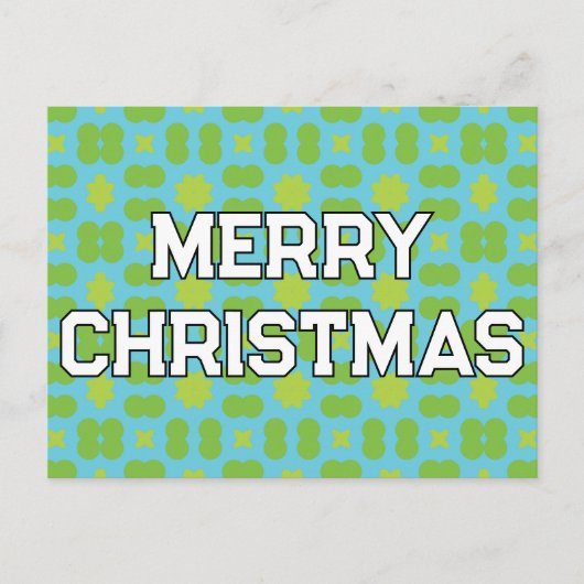 Geometrisch kerstpatroon - gepersonaliseerd feestdagenkaart (Voorkant)