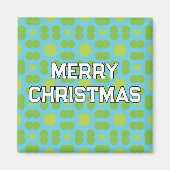 Geometrisch kerstpatroon - gepersonaliseerd magneet (Voorkant)