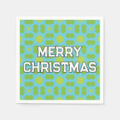 Geometrisch kerstpatroon - gepersonaliseerd servet (Voorkant)