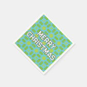 Geometrisch kerstpatroon - gepersonaliseerd servet (Hoek)