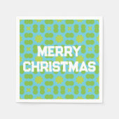 Geometrisch kerstpatroon - gepersonaliseerd servet (Voorkant)