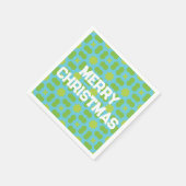 Geometrisch kerstpatroon - gepersonaliseerd servet (Hoek)