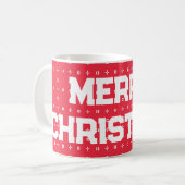 Geometrisch kerstpatroon - koffiemok (Voorkant links)