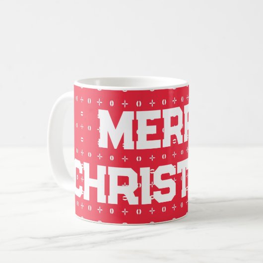 Geometrisch kerstpatroon - koffiemok (Voorkant links)