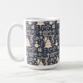 geometrisch kerstpatroon koffiemok (Links)