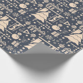 Geometrisch kerstpatroon - modern design cadeaupapier (Hoek)