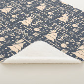 Geometrisch kerstpatroon - modern design sherpa deken (3/4)