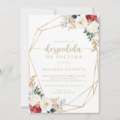 Geometrisch Klassiek Goud Spaans Vrijgezellenfeest Kaart (Voorkant)