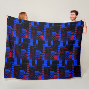 Geometrisch Kleurblok Motief Modern Worpdek Fleece Deken