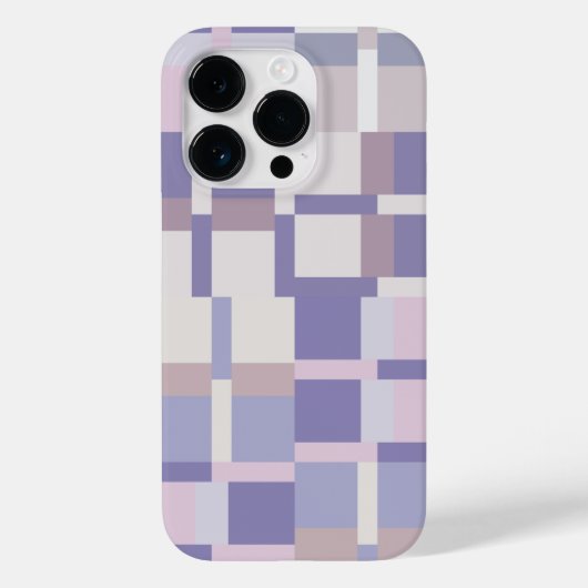 Geometrisch Kleurblokpatroon - Paars en Latte Case-Mate iPhone Case (Achterkant)