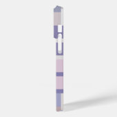Geometrisch Kleurblokpatroon - Paars en Latte Case-Mate iPhone Case (Achterkant / Links)
