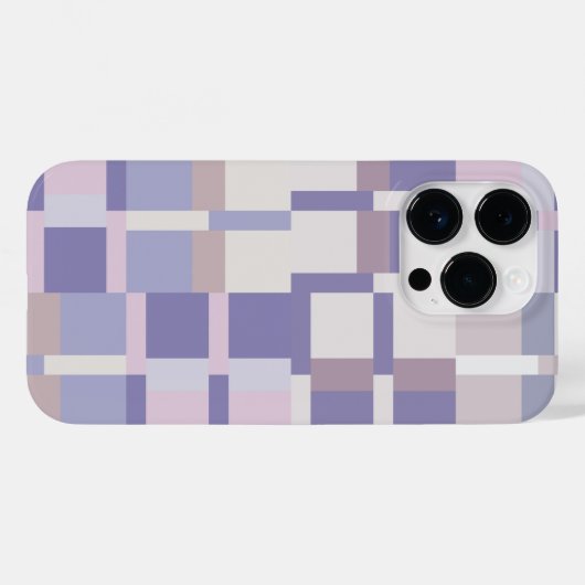 Geometrisch Kleurblokpatroon - Paars en Latte Case-Mate iPhone Case (Achterkant (horizontaal))