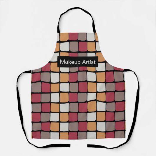Geometrisch Kleurblokpatroon Schort (Voorkant)