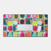 Geometrisch kleurenblok midden eeuw Modern Kleurri Bureaumat (Keyboard & Muis)