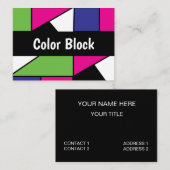 Geometrisch kleurenblok visitekaartje (Voorkant / Achterkant)