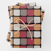 Geometrisch kleurenblokpatroon inpakpapier vel (In situ)