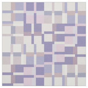 Geometrisch kleurenblokpatroon - Paarse en Latte Stof