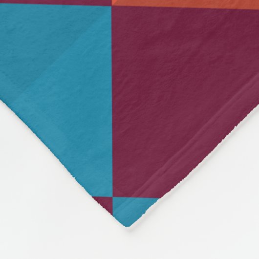 Geometrisch kleurenpatroon fleece deken (Hoek)