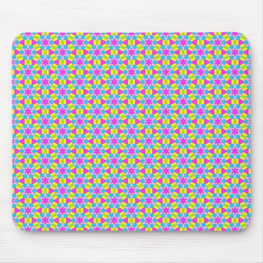 Geometrisch kleurenpatroon muismat (Voorkant)