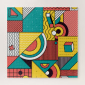 Geometrisch kleurrijk: abstract patroon. legpuzzel (Horizontaal)