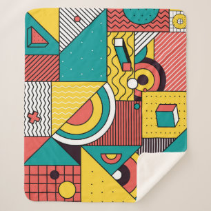 Geometrisch kleurrijk: abstract patroon. sherpa deken