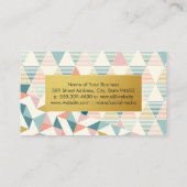 Geometrisch kleurrijk driehoekspatroon visitekaartje (Achterkant)