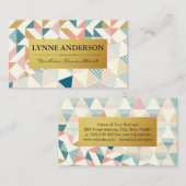 Geometrisch kleurrijk driehoekspatroon visitekaartje (Voorkant / Achterkant)