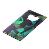 Geometrisch, Kleurrijk, Geweven Abstract Art. Creditkaart Flessenopener (Achterkant Gekanteld)