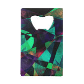 Geometrisch, Kleurrijk, Geweven Abstract Art. Creditkaart Flessenopener (Achterkant)