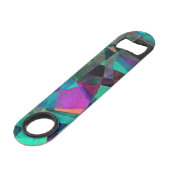 Geometrisch, Kleurrijk, Geweven Abstract Art. Speed Flessenopener (Voorkant Gekanteld)