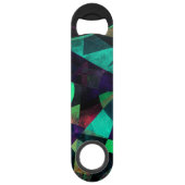 Geometrisch, Kleurrijk, Geweven Abstract Art. Speed Flessenopener (Achterkant)