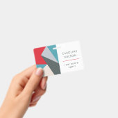 Geometrisch kleurrijk modern Abstract onroerend go Badge (Handheld)