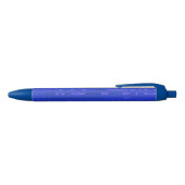 Geometrisch koel circuit blauw blauwe inkt pen (Bovenkant)