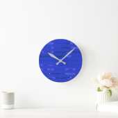 Geometrisch koel circuit blauw ronde klok (Huis)