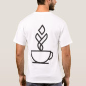 Geometrisch koffiekopje stoom T-shirt | Minimaal C (Achterkant)