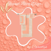 Geometrisch koraal en zand Patterned Bad Handdoek