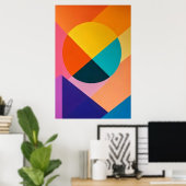 Geometrisch Kosmos Poster (Thuiskantoor)