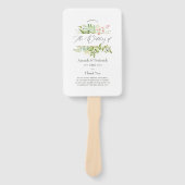 Geometrisch kristal groen bruiloft programma handwaaier (Voorkant)