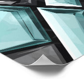 Geometrisch kristalontwerp poster (Hoek)