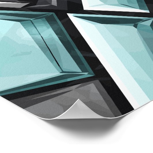 Geometrisch kristalontwerp poster (Hoek)