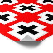 Geometrisch Kruisen Patroon Poster (Hoek)