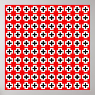 Geometrisch Kruisen Patroon Poster
