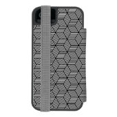 Geometrisch kunstontwerp incipio iPhone portemonnee hoesje (Agenda Achterkant)