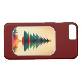 Geometrisch kunstontwerp met volledige kerstboom Case-Mate iPhone case (Achterkant (Horizontaal))
