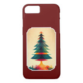 Geometrisch kunstontwerp met volledige kerstboom Case-Mate iPhone case (Achterkant)